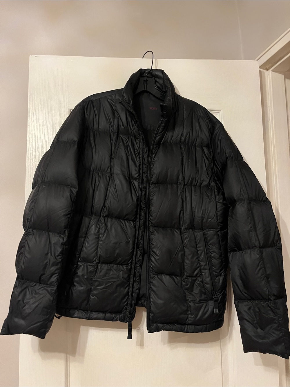 Tumi Black Quilted Puffer Jacket - Men's Insulated Coat